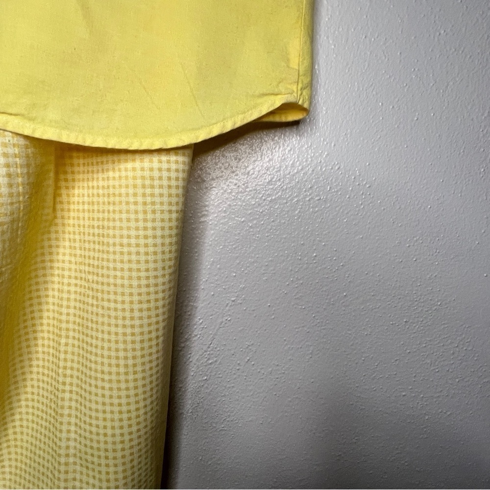 Fresh Produce set: yellow sleeveless shirt, Sz L. Yellow gingham pants, Sz XL. - Picture 6 of 13